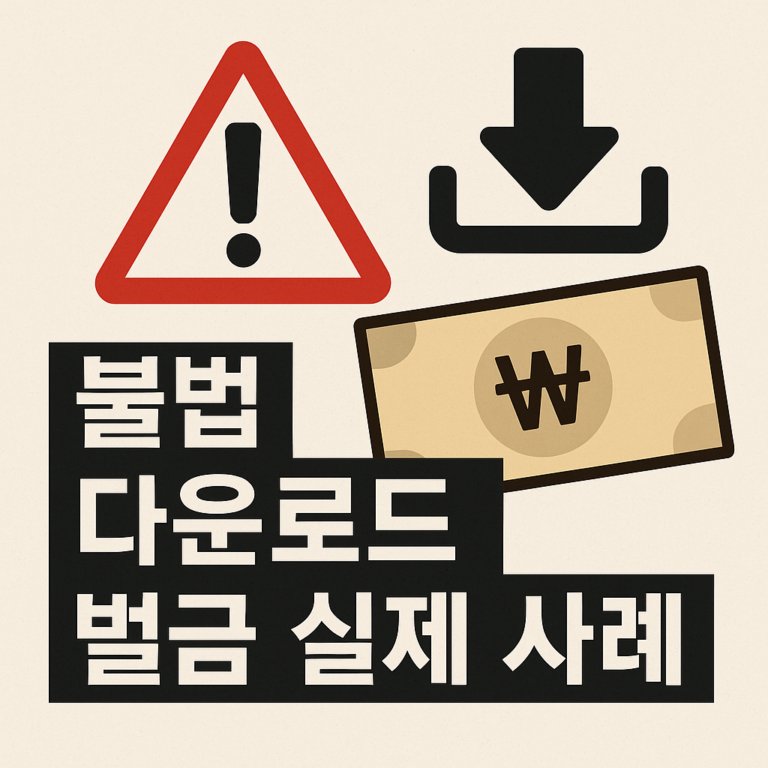 불법 다운로드 벌금 실제 사례, 법적 처벌은 생각보다 훨씬 무겁다