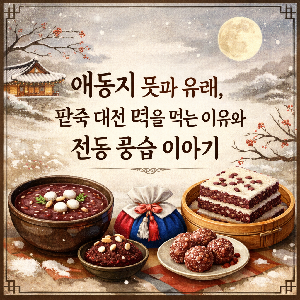 애동지 뜻과 유래, 팥죽 대신 떡을 먹는 이유와 전통 풍습 이야기
