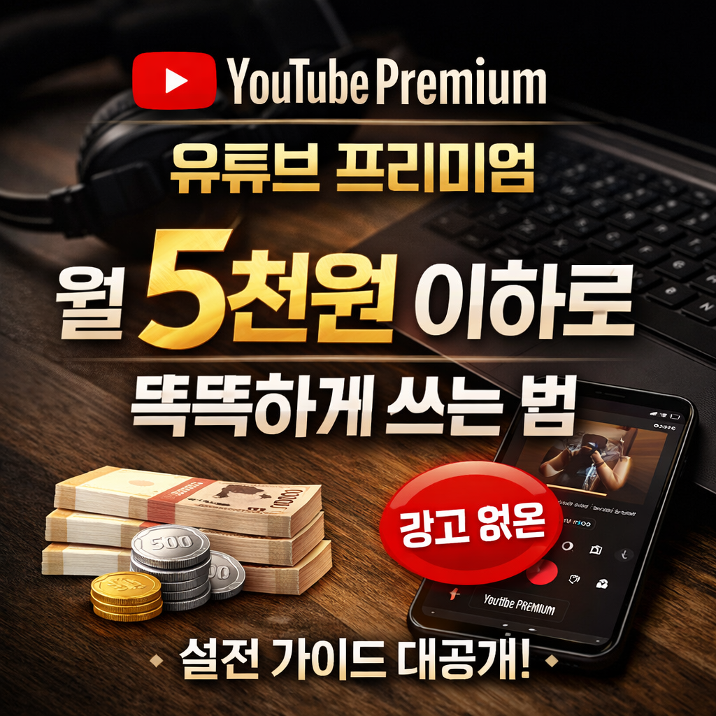 유튜브 프리미엄, 월 5천원 이하로 똑똑하게 이용하는 꿀팁