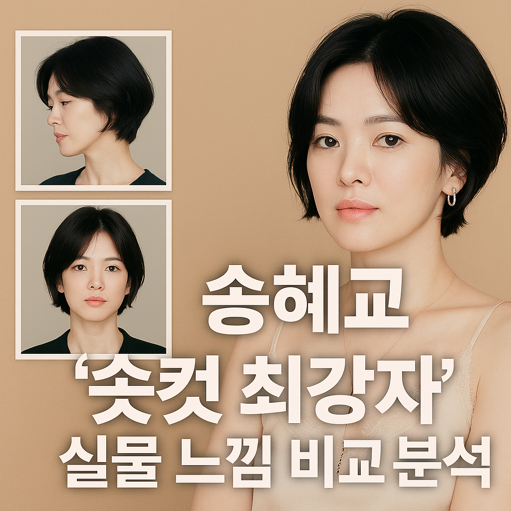 송혜교 숏컷 최강자 실물 느낌 비교 분석