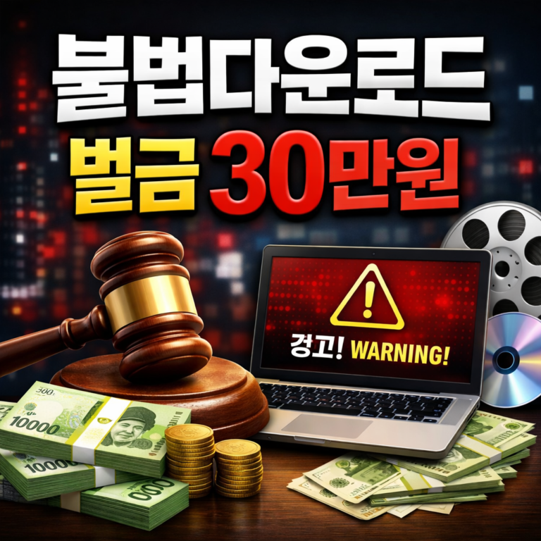 불법다운로드벌금30만원, 겁먹기 전에 알아야 할 현실 정리