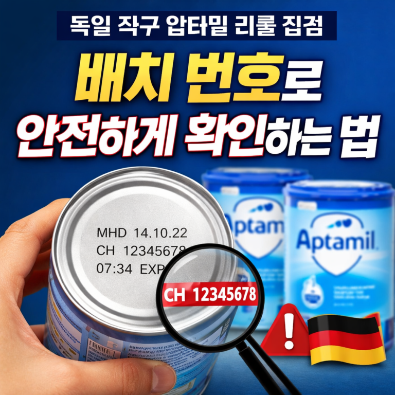 압타밀 독소 검출 리콜 확인 방법