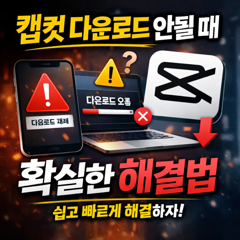 캡컷 다운로드 안됨 문제 해결 설치 막힐 때 바로 통하는 현실적인 방법