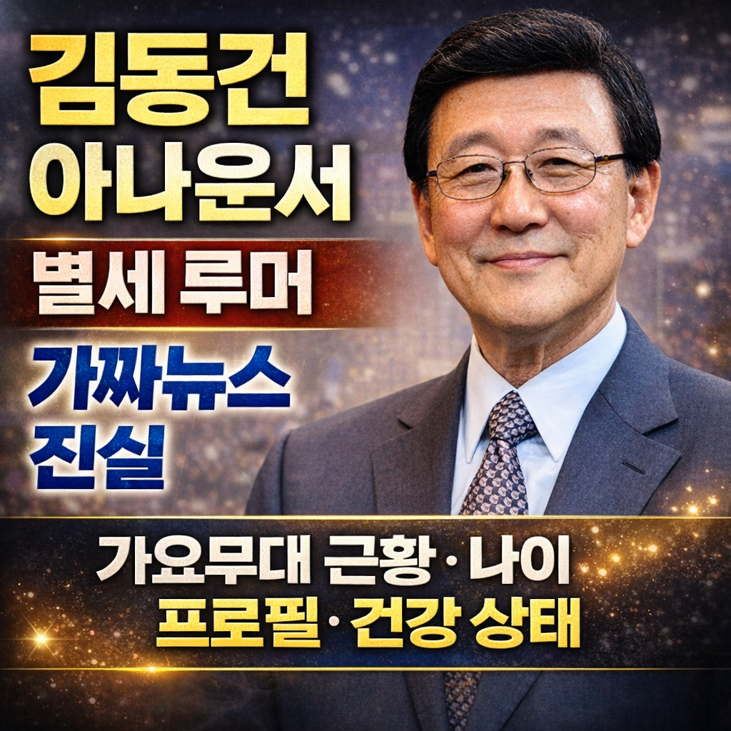 김동건 아나운서 별세 루머 가짜뉴스 진실 가요무대 근황 나이 프로필 건강 상태 팩트체크