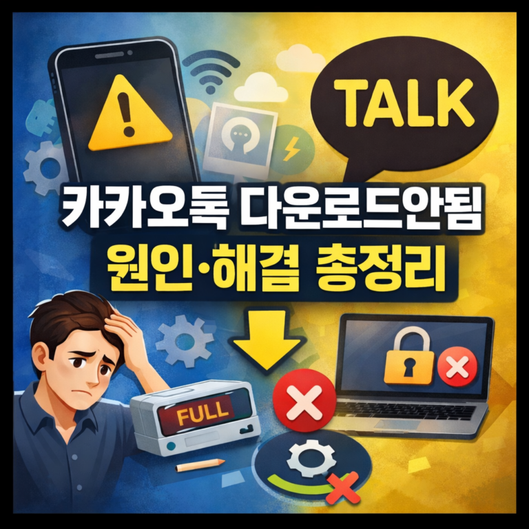 카카오톡다운로드안됨, 원인부터 해결까지 한 번에 정리