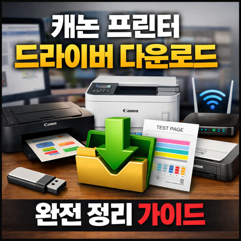 캐논프린터드라이버다운로드 완전 정리 가이드