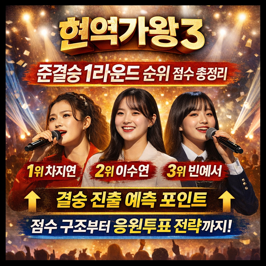 현역가왕3 준결승 1라운드 순위 점수와 결승 진출 예측 관전 포인트