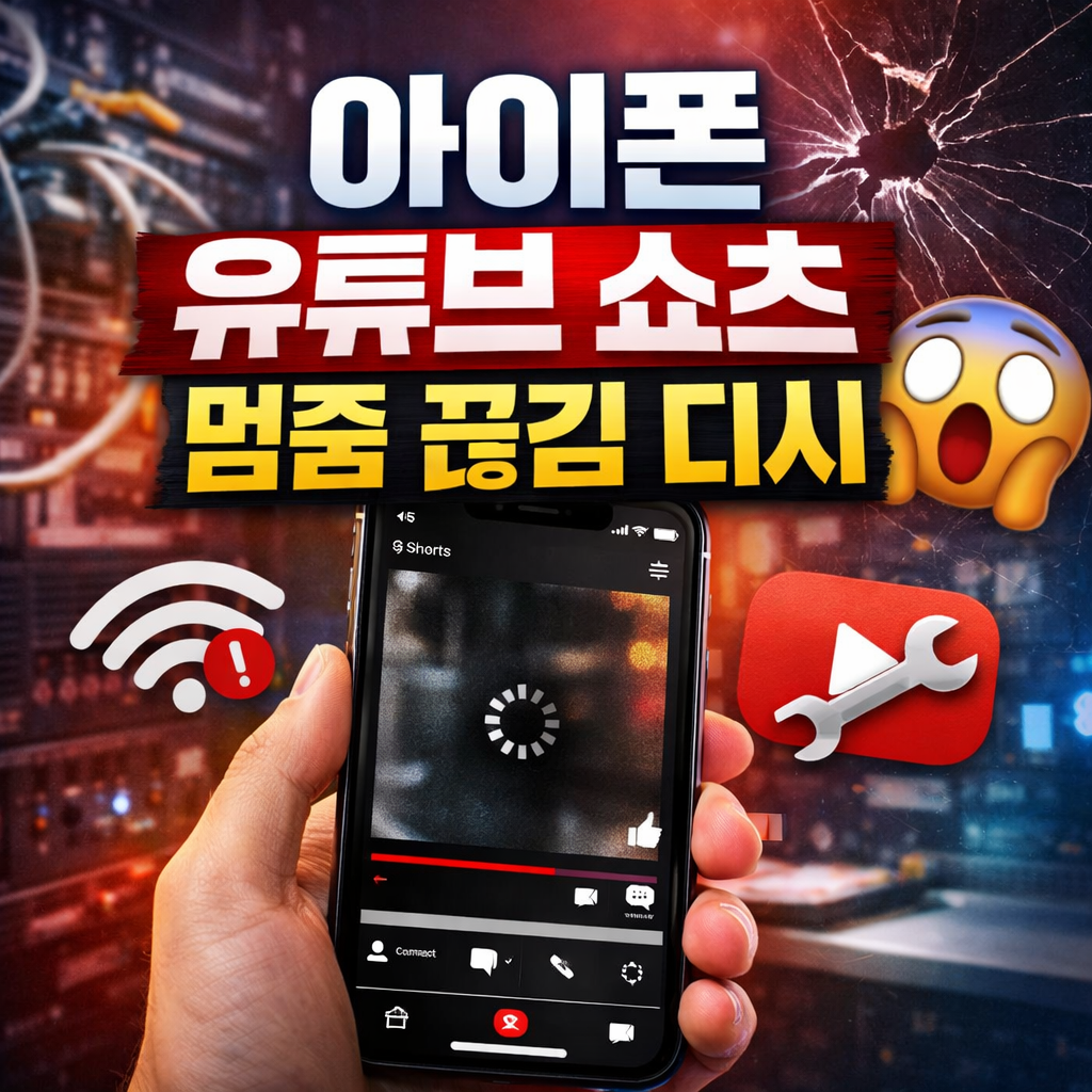 아이폰 유튜브 쇼츠 멈춤 끊김 디시