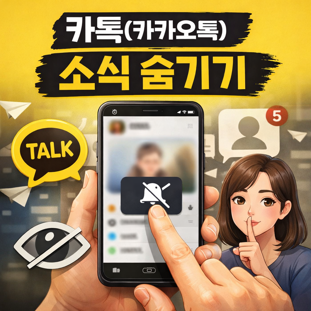 카톡(카카오톡) 소식 숨기기