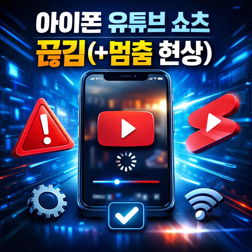 아이폰 유튜브 쇼츠 끊김(+멈춤 현상)