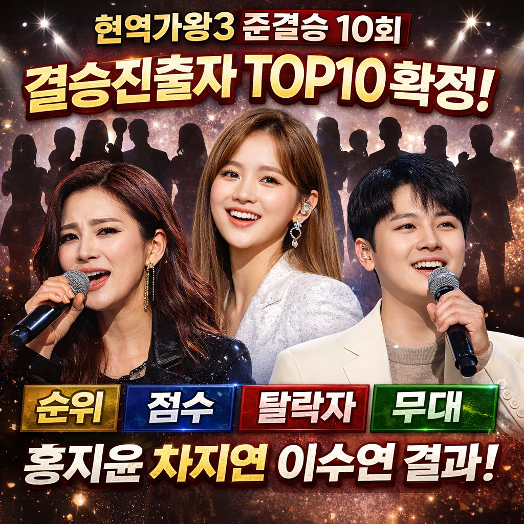 현역가왕3 준결승 10회 다시보기 결승진출자 TOP10 확정 순위 점수