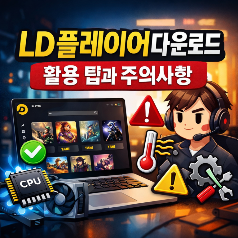 LD플레이어다운로드 활용 팁과 주의사항